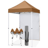 5x5 Straight Leg Pop Up Canopy Tent with One Removable Sunwall - Eagle Peak®