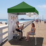 5x5 Straight Leg Pop Up Canopy Tent with One Removable Sunwall - Eagle Peak®