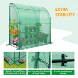 6.6x3.3x6.9 Outdoor Lean to Walk - in Greenhouse with Shelf - Eagle Peak Custom Canopy Tent