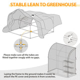 6.6x3.3x6.9 Outdoor Lean to Walk - in Greenhouse with Shelf - Eagle Peak Custom Canopy Tent