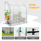 6.6x3.3x6.9 Outdoor Lean to Walk - in Greenhouse with Shelf - Eagle Peak Custom Canopy Tent