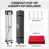 6.6x6.6 Pop Up Canopy Tent - Eagle Peak®