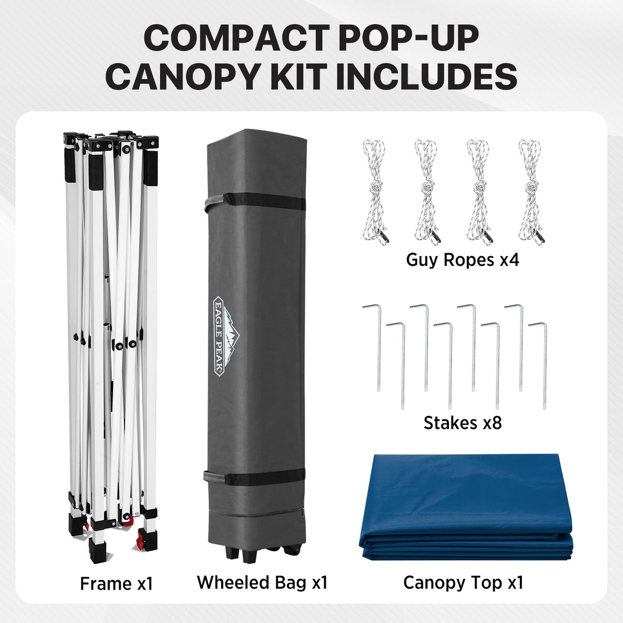 6.6x6.6 Pop Up Canopy Tent - Eagle Peak®