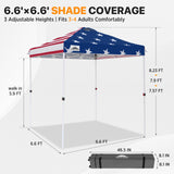 6.6x6.6 Pop Up Canopy Tent - Eagle Peak®