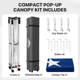 6.6x6.6 Pop Up Canopy Tent - Eagle Peak®