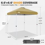 6.6x6.6 Pop Up Canopy Tent - Eagle Peak®