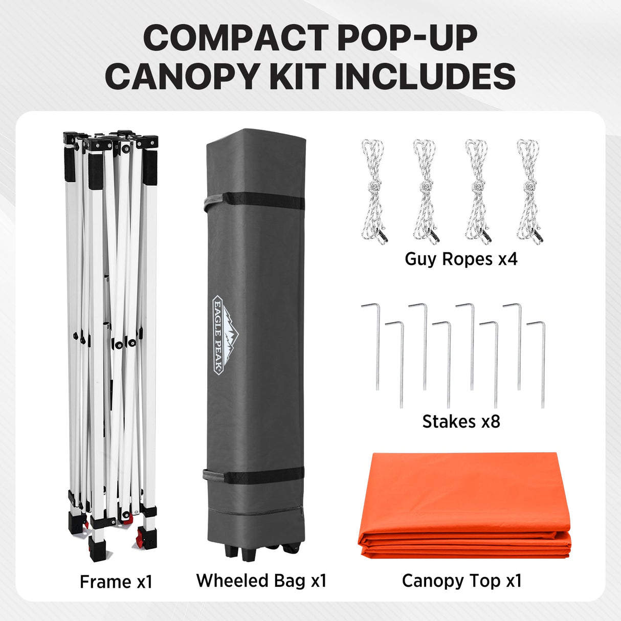 6.6x6.6 Pop Up Canopy Tent - Eagle Peak®