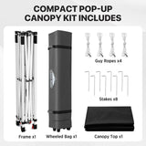 6.6x6.6 Pop Up Canopy Tent - Eagle Peak®