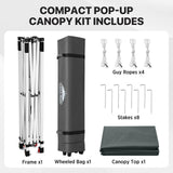 6.6x6.6 Pop Up Canopy Tent - Eagle Peak®