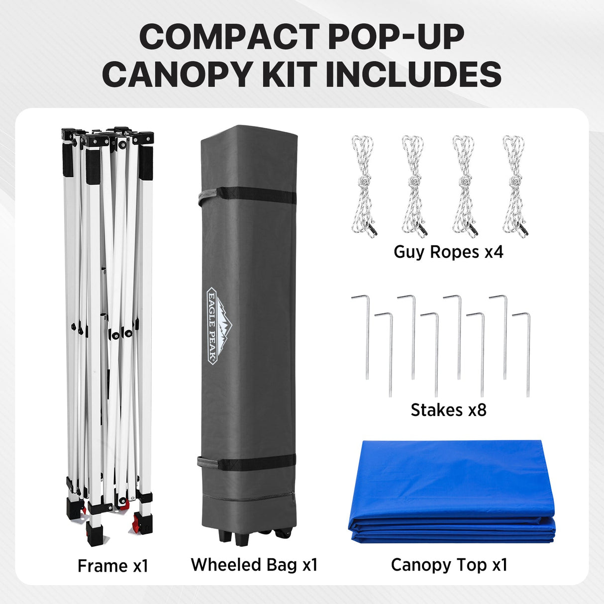 6.6x6.6 Pop Up Canopy Tent - Eagle Peak®