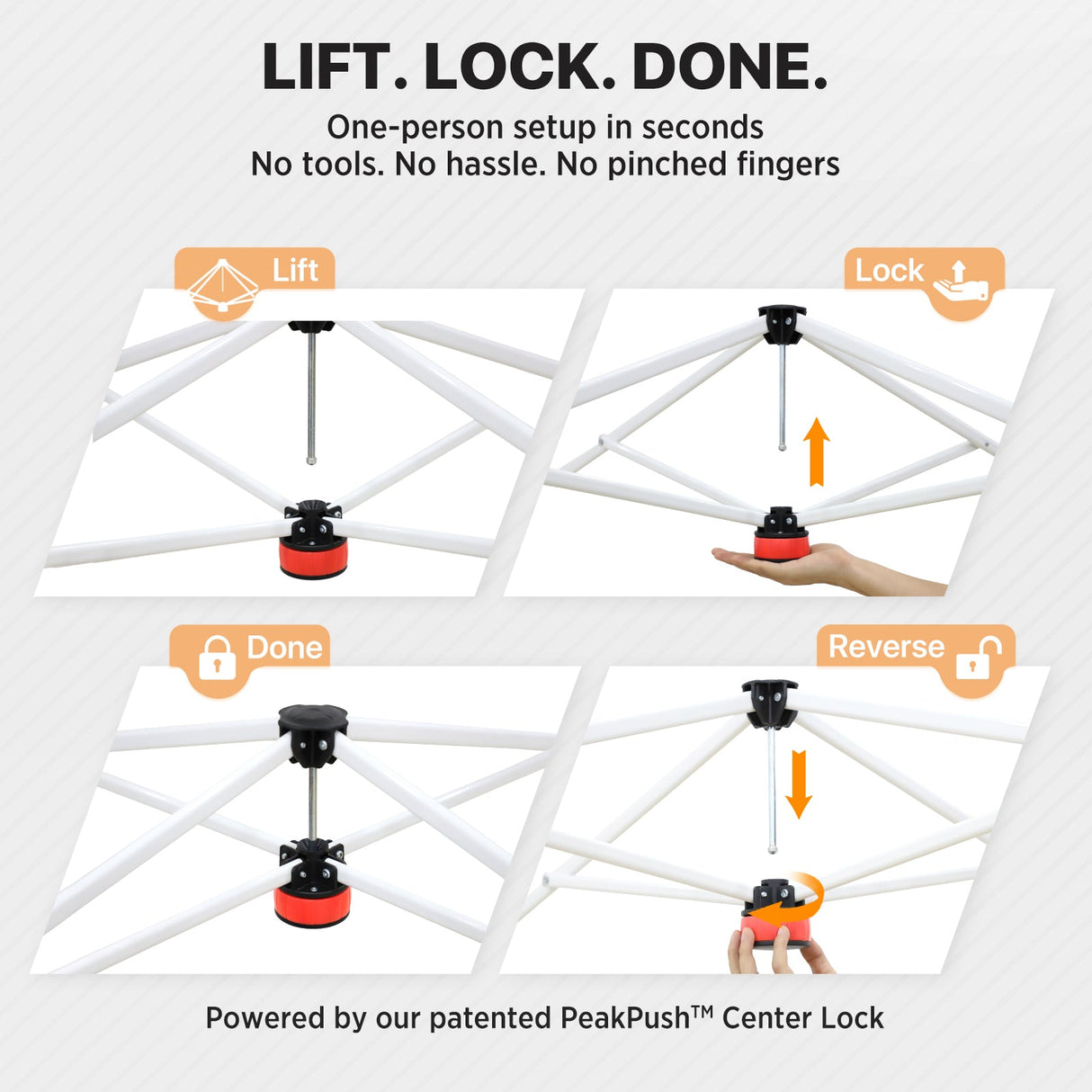 6.6x6.6 Pop Up Canopy Tent - Eagle Peak®