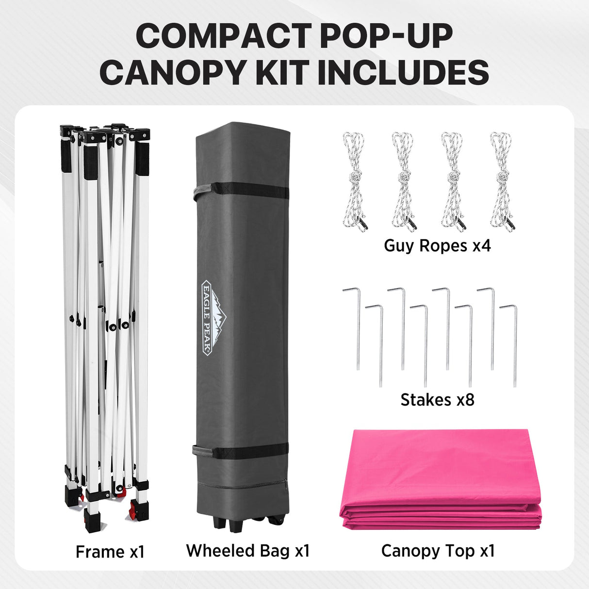 6.6x6.6 Pop Up Canopy Tent - Eagle Peak®