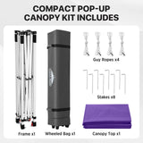 6.6x6.6 Pop Up Canopy Tent - Eagle Peak®