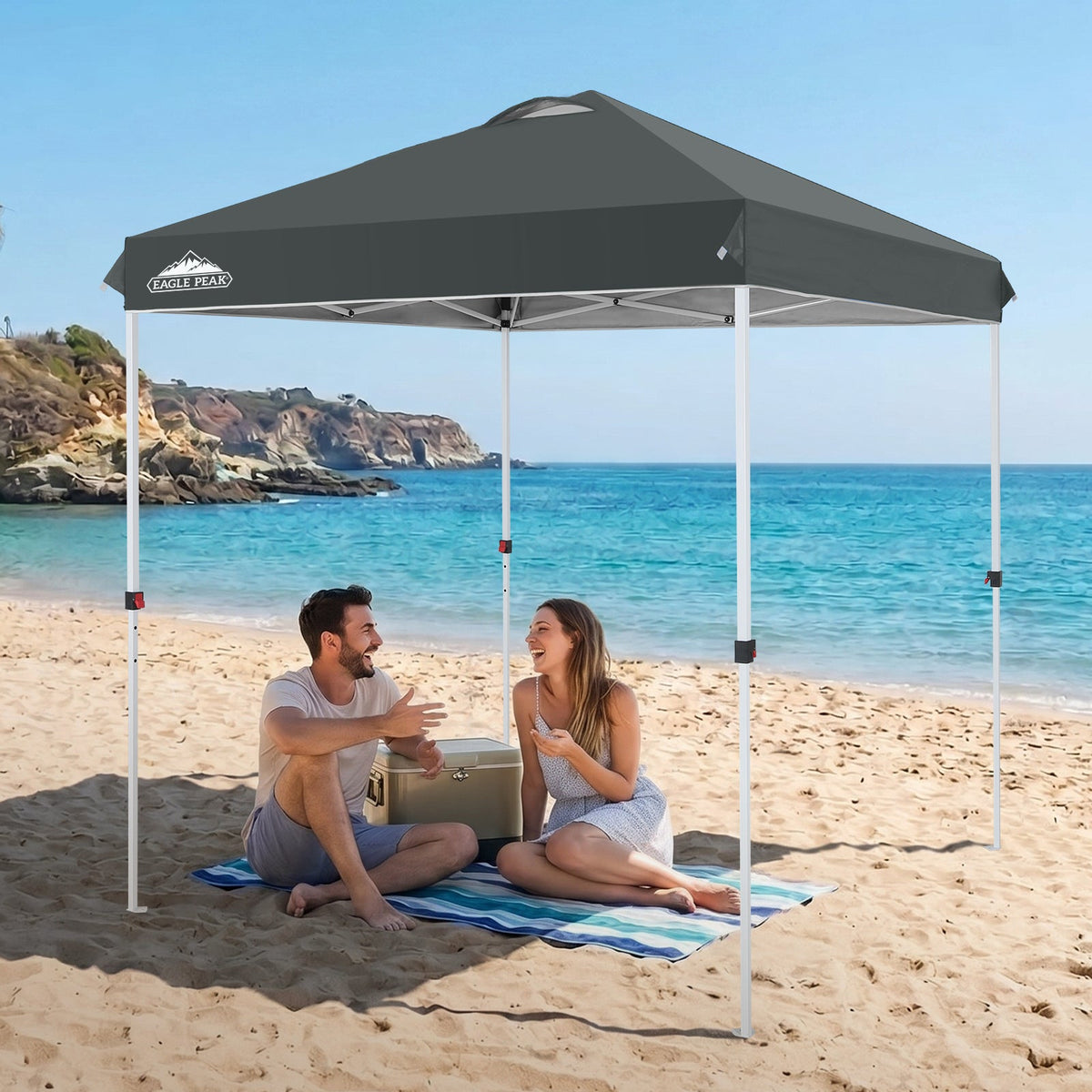 6.6x6.6 Pop Up Canopy Tent Easy Up Canopy Outdoor - Eagle Peak®