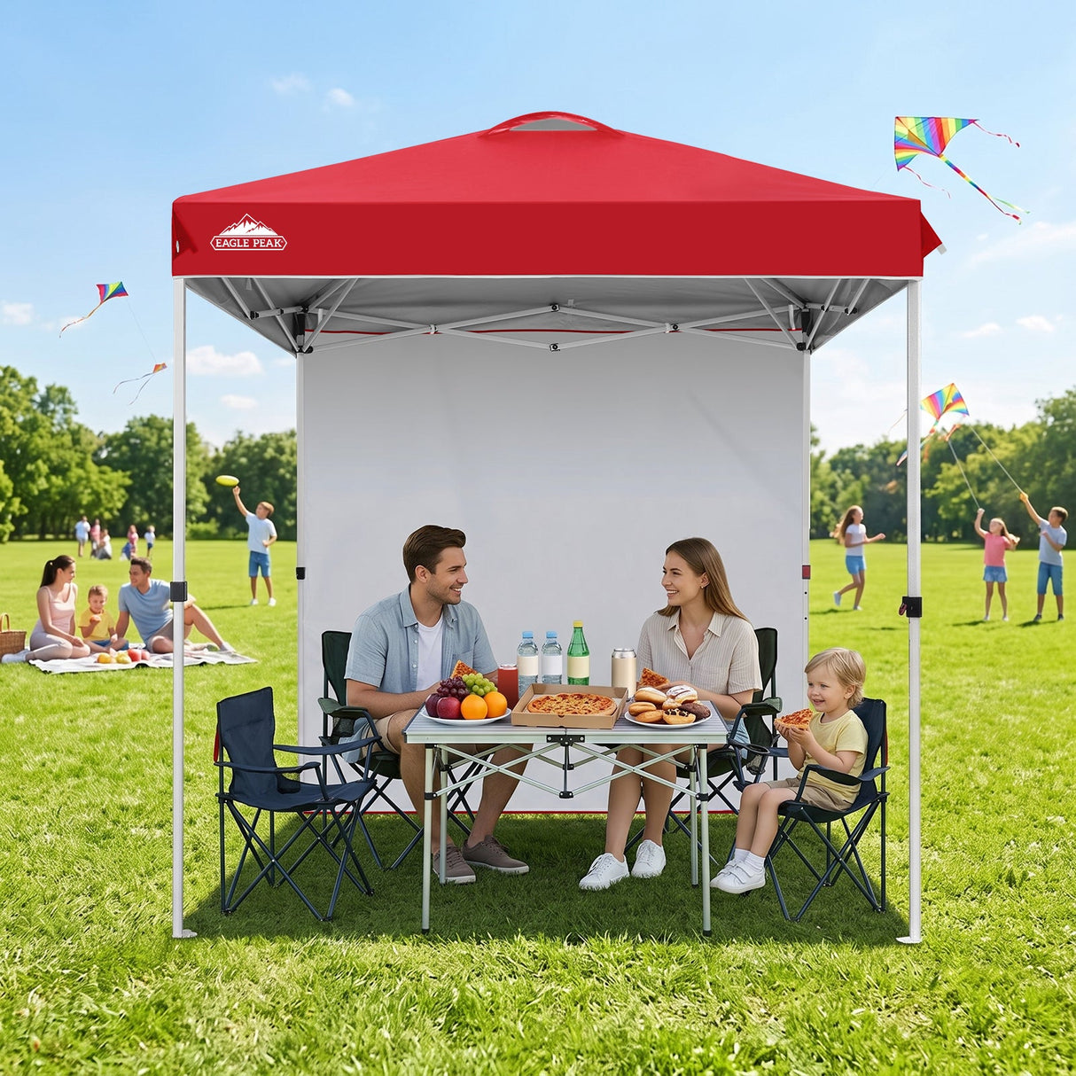 6.6x6.6 Pop Up Canopy Tent with 1 Sidewall - Eagle Peak®
