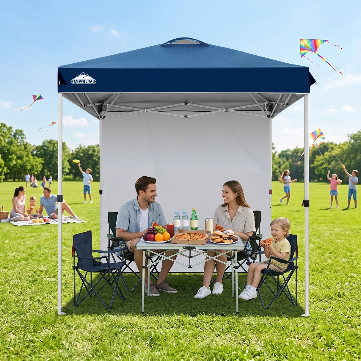 6.6x6.6 Pop Up Canopy Tent with 1 Sidewall - Eagle Peak®