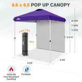 6.6x6.6 Pop Up Canopy Tent with 1 Sidewall - Eagle Peak®