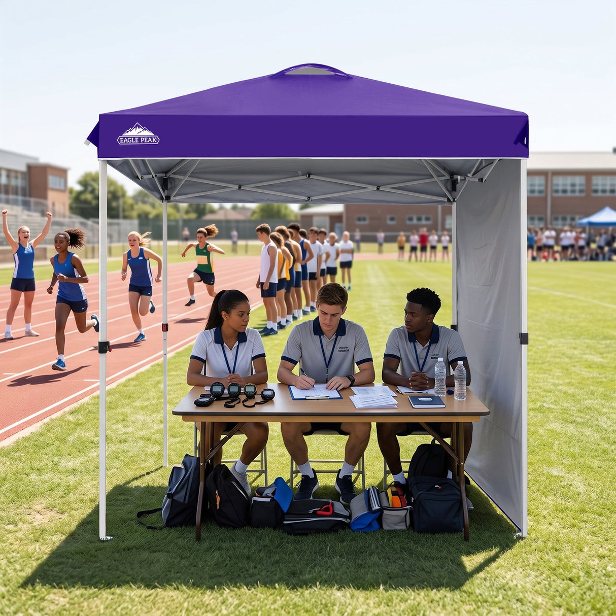 6.6x6.6 Pop Up Canopy Tent with 1 Sidewall - Eagle Peak®