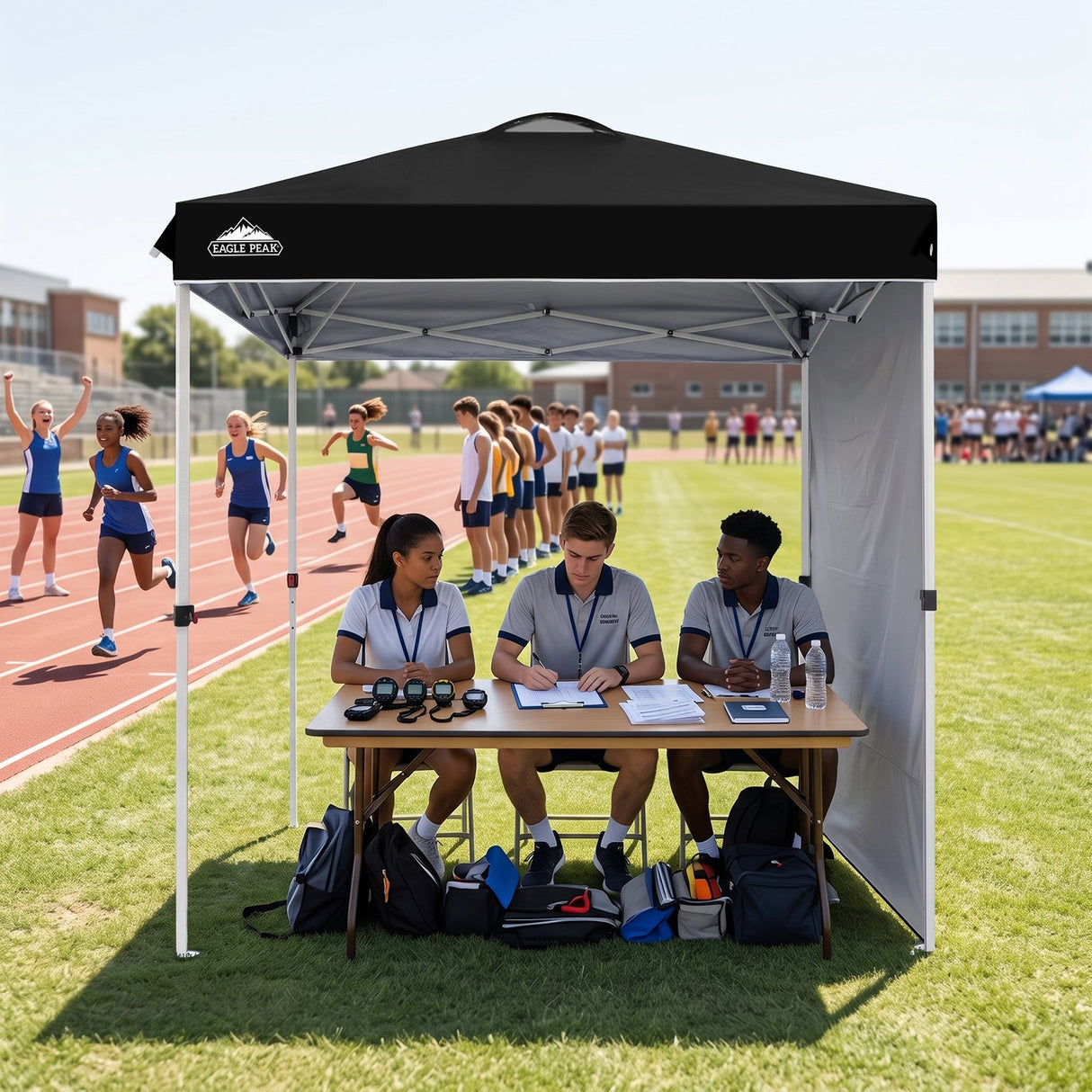 6.6x6.6 Pop Up Canopy Tent with 1 Sidewall - Eagle Peak®