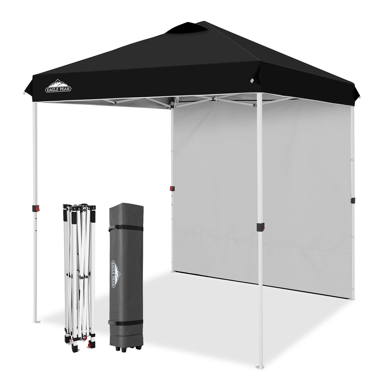6.6x6.6 Pop Up Canopy Tent with 1 Sidewall - Eagle Peak®