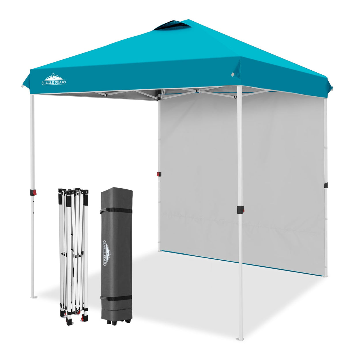 6.6x6.6 Pop Up Canopy Tent with 1 Sidewall - Eagle Peak®
