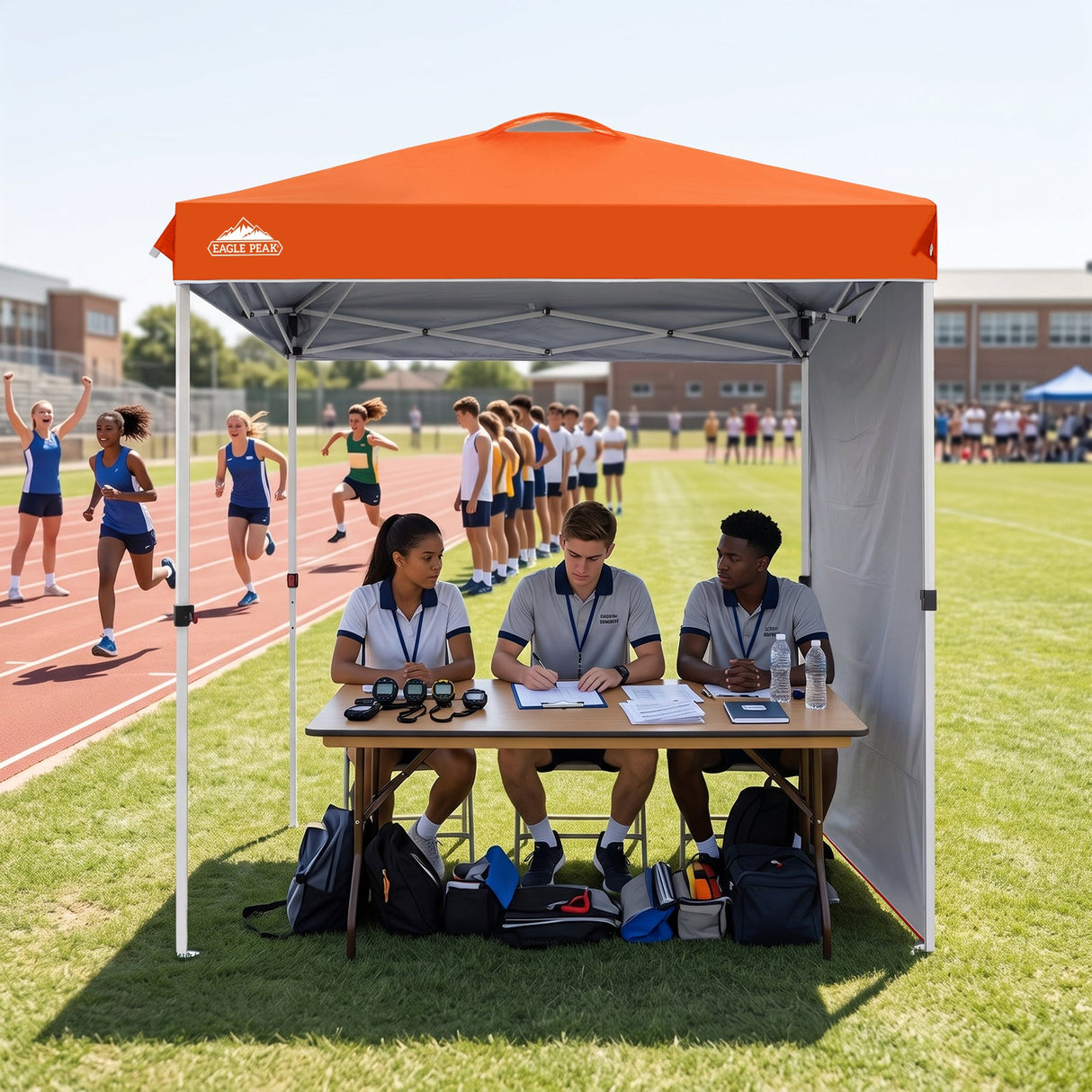 6.6x6.6 Pop Up Canopy Tent with 1 Sidewall - Eagle Peak®