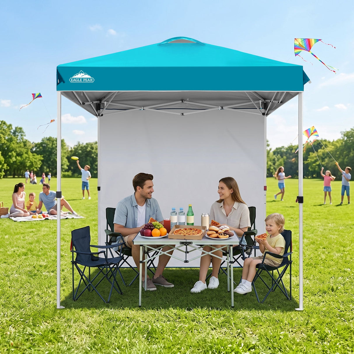 6.6x6.6 Pop Up Canopy Tent with 1 Sidewall - Eagle Peak®