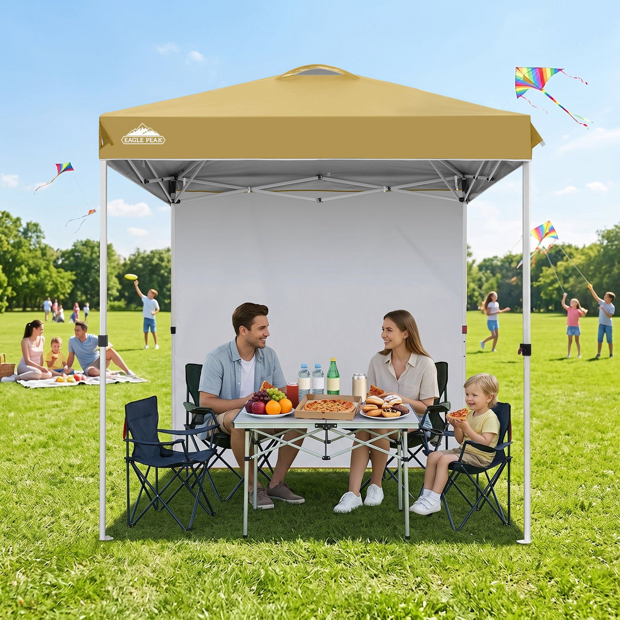 6.6x6.6 Pop Up Canopy Tent with 1 Sidewall - Eagle Peak®