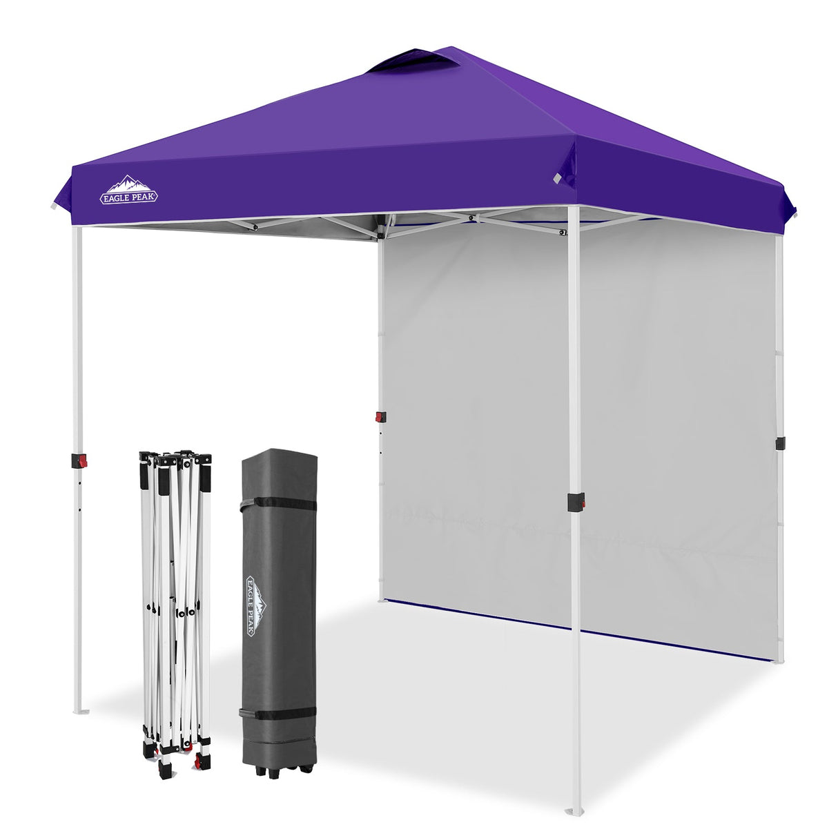 6.6x6.6 Pop Up Canopy Tent with 1 Sidewall - Eagle Peak®