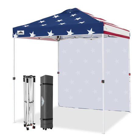 6.6x6.6 Pop Up Canopy Tent with 1 Sidewall - Eagle Peak®