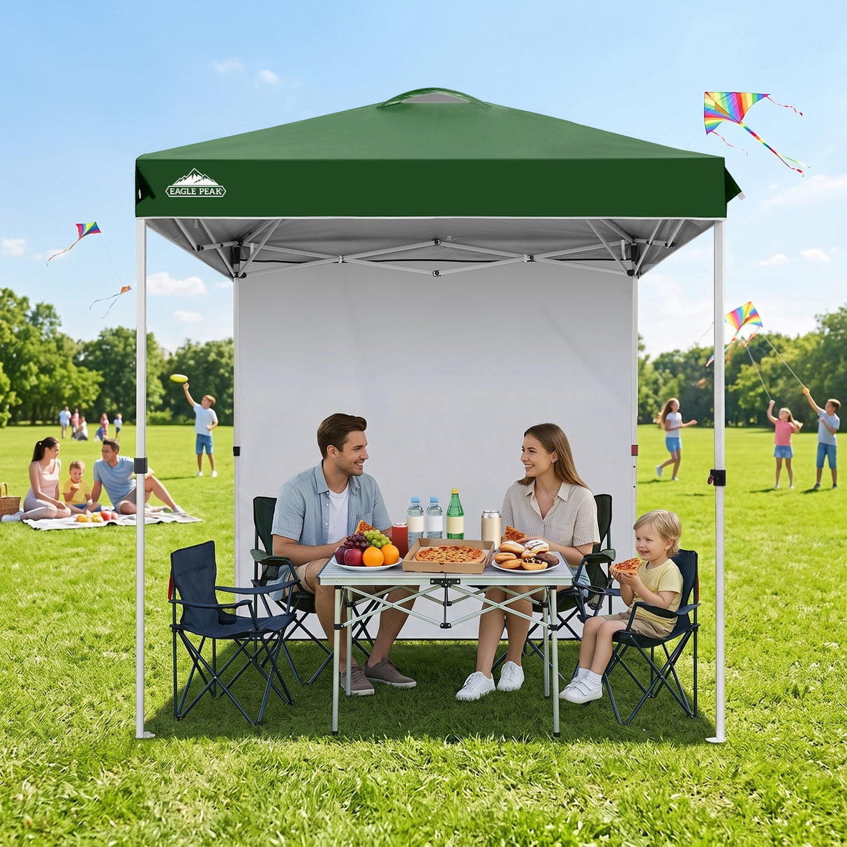 6.6x6.6 Pop Up Canopy Tent with 1 Sidewall - Eagle Peak®