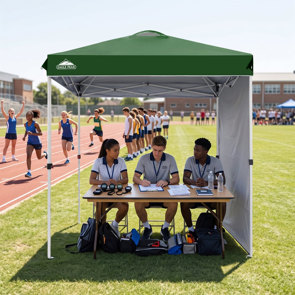 6.6x6.6 Pop Up Canopy Tent with 1 Sidewall - Eagle Peak®