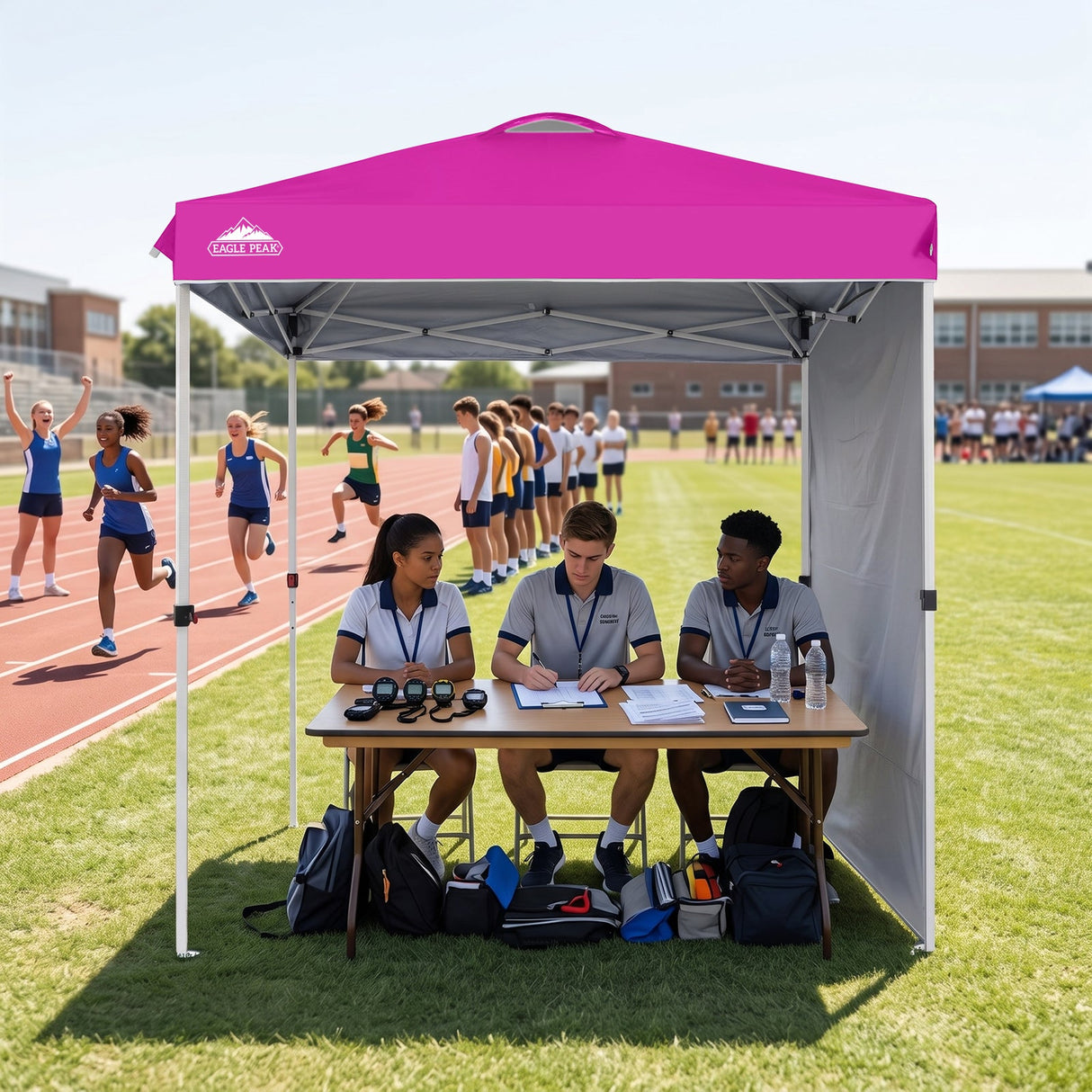 6.6x6.6 Pop Up Canopy Tent with 1 Sidewall - Eagle Peak®