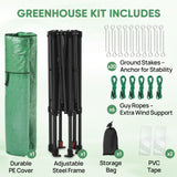 6.6x6.6/8.5x8.5 Easy Setup Pop Up Greenhouse, Hexagon - Eagle Peak®