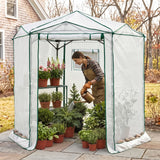 6.6x6.6/8.5x8.5 Easy Setup Pop Up Greenhouse, Hexagon - Eagle Peak®