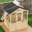 6.7x6x7.7 ft / 6.7x7.8x7.7 ft/ 6.7x9.7x7.7 ft Wood Greenhouse - Eagle Peak Custom Canopy Tent