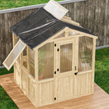 6.7x6x7.7 ft / 6.7x7.8x7.7 ft/ 6.7x9.7x7.7 ft Wood Greenhouse - Eagle Peak Custom Canopy Tent