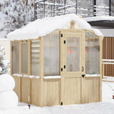 6.7x6x7.7 ft / 6.7x7.8x7.7 ft/ 6.7x9.7x7.7 ft Wood Greenhouse - Eagle Peak Custom Canopy Tent