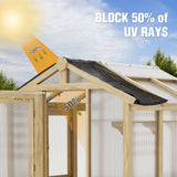 6.7x6x7.7 ft / 6.7x7.8x7.7 ft/ 6.7x9.7x7.7 ft Wood Greenhouse - Eagle Peak Custom Canopy Tent