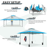 13x13 Straight Leg Pop Up Canopy Tent with 169 sqft of Shade