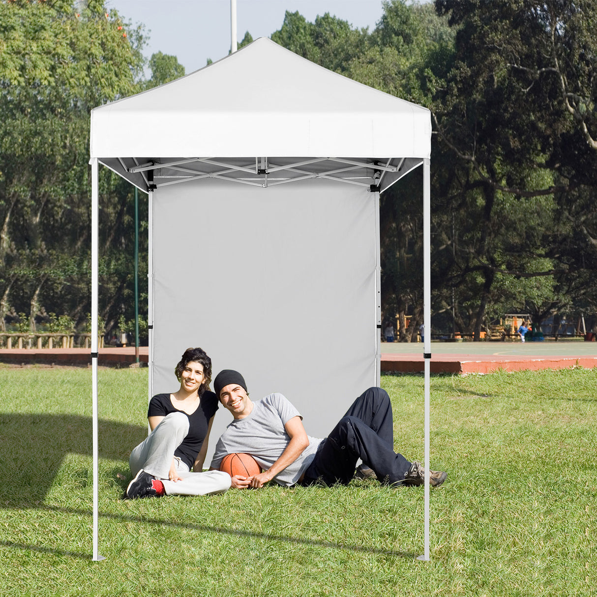 EAGLE PEAK Straight Leg Outdoor Portable Canopy Tent with Removable Sunwalls 5x5 ft, Carry Bag Included