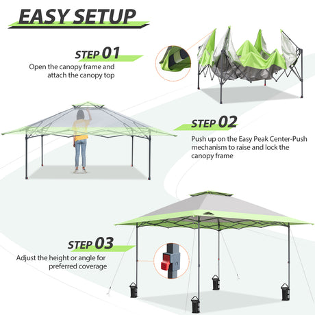 EAGLE PEAK 13x13 Straight Leg Pop Up Canopy Tent