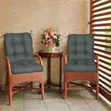 EAGLE PEAK Tufted Outdoor/Indoor Seat/Back Chair Cushion, Set of 2, 42'' x 21''