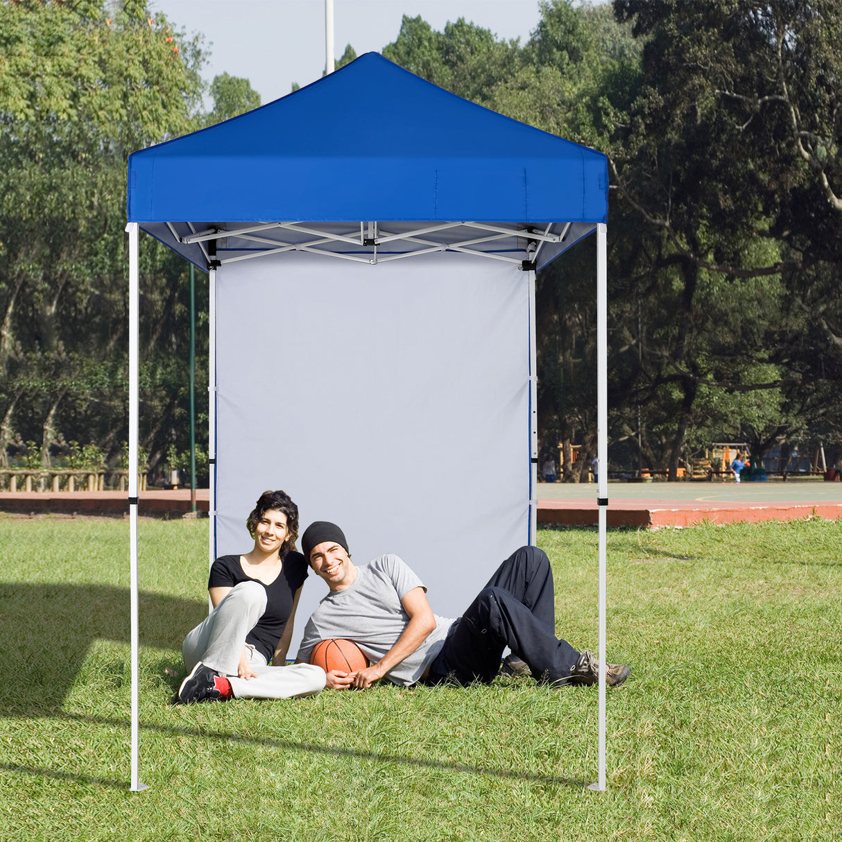 EAGLE PEAK Straight Leg Outdoor Portable Canopy Tent with Removable Sunwalls 5x5 ft, Carry Bag Included