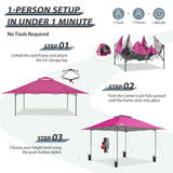 13x13 Straight Leg Pop Up Canopy Tent with 169 sqft of Shade
