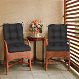 EAGLE PEAK Tufted Outdoor/Indoor Seat/Back Chair Cushion, Set of 2, 42'' x 21''