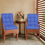 EAGLE PEAK Tufted Outdoor/Indoor Seat/Back Chair Cushion, Set of 2, 42'' x 21''