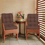 EAGLE PEAK Tufted Outdoor/Indoor Seat/Back Chair Cushion, Set of 2, 42'' x 21''