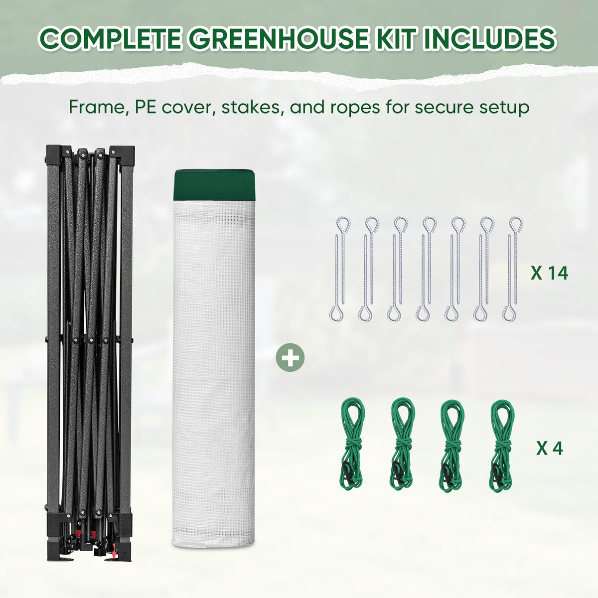 6x4/8x6/10x10 Walk In Pop Up Greenhouse