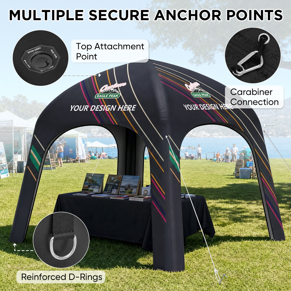 Custom Inflatable Event Tent with Logo, Square Tent